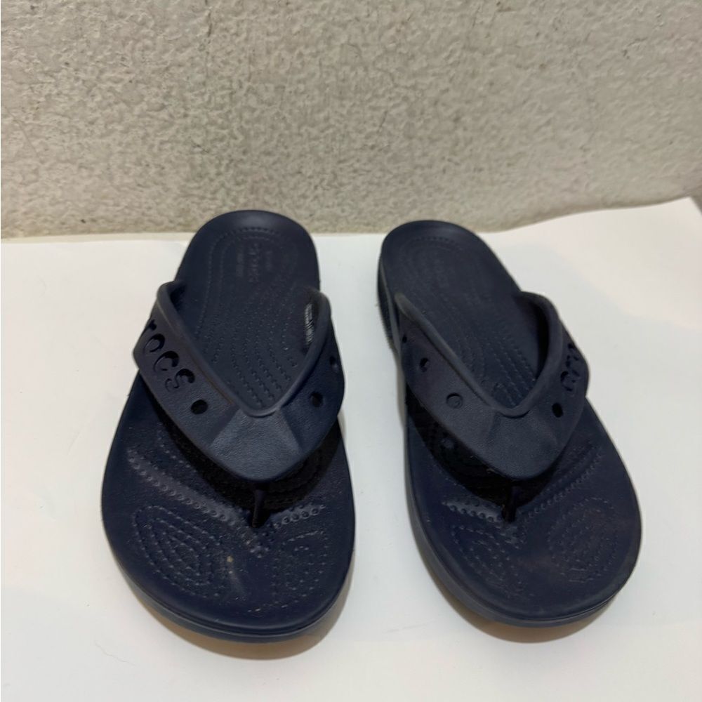CROCS Unisex Baya II Flip Flops Men5  W7 Navy blue